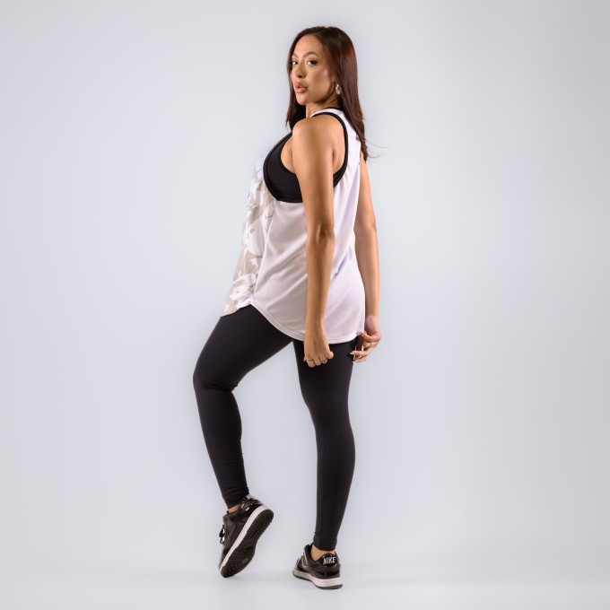 Regata Feminina Cavada Anatomic Dryfit 33 Branca