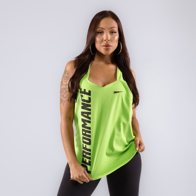Regata Feminina Cavada Anatomic VShape Viper Verde Limão