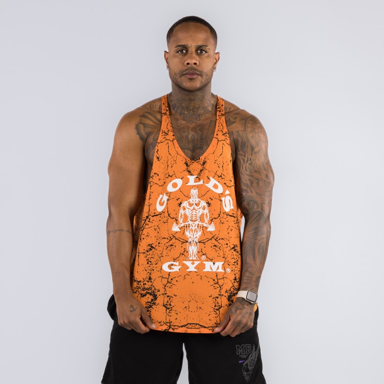 Regata Cavada Anatomic Golds Gym Texture Laranja