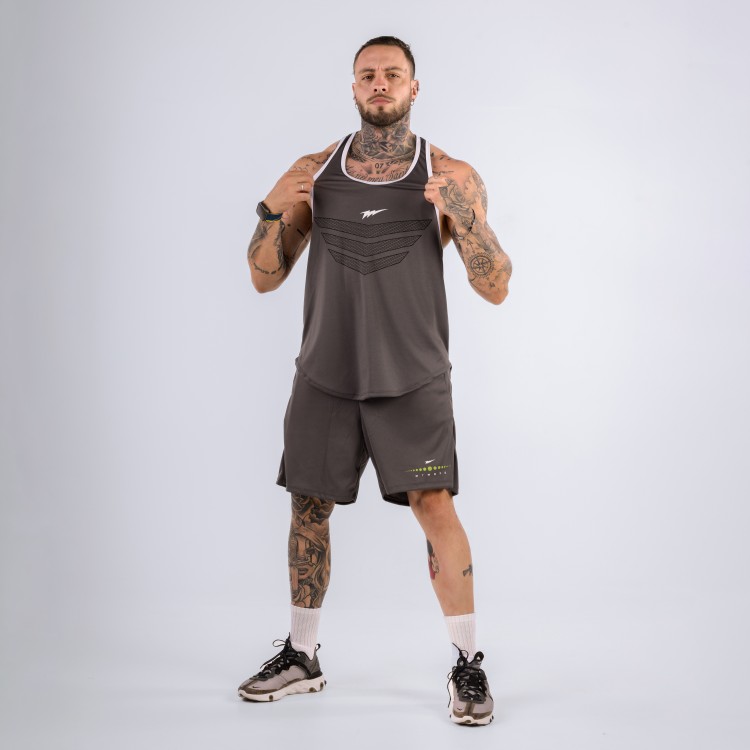 Regata Cavada Anatomic DryFit Siege Cinza Chumbo