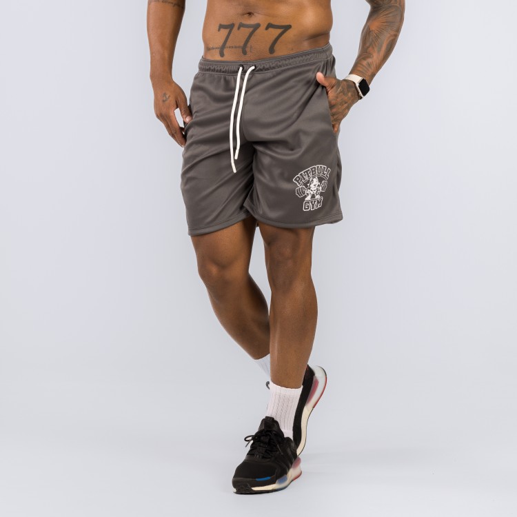 Shorts Dryfit Pitbull Gym Cinza Chumbo